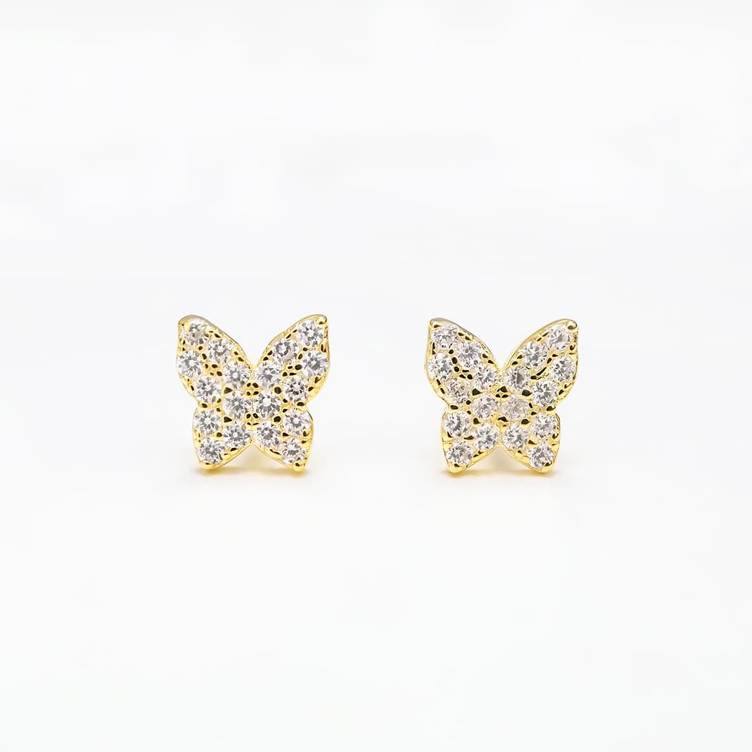 Pendientes butterfly gold oro 18K