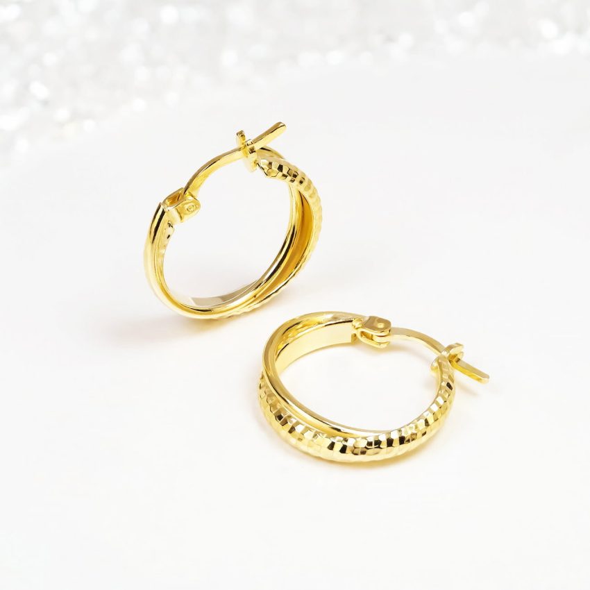 Pendientes Small Double Circle Gold